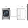 LG 9.0 cu. ft. secadora dryer ropa vented smart stackable Graphite Steel con pedestal