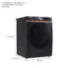 Samsung 7.5 cu. ft. secadora dryer vented ropa smart Brushed Black con pedestal In Stock