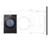 LG 7.4 cu. ft. secadora dryer vented ropa smart stackable Black Steel