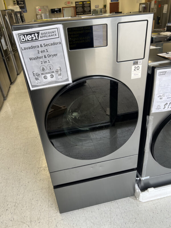 Samsung 5.3 cu. ft. lavasecadora all-in-one laundry vented compacta dos en uno Dark Steel