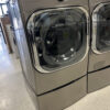 LG 9.0 cu. ft. secadora dryer ropa vented smart stackable Graphite Steel con pedestal