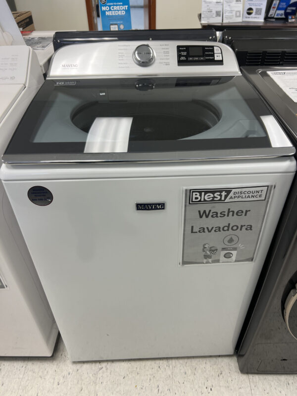 Maytag 5.3 cu. ft. lavadora washer top load clothes smart White Extra Power
