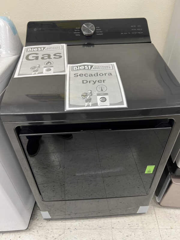 LG 7.3 cu. ft. gas dryer secadora vented ropa smart EasyLoad Platinum Black Sensor
