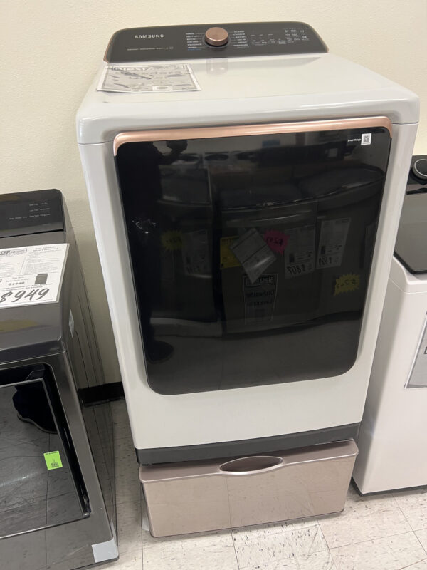 IMG_7984 Samsung 7.4 cu. ft. Secadora Dryer Vented Ropa Steam Ivory Con Pedestal