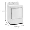 LG 7.3 cu. ft. secadora dryer vented ropa White Sensor Dry laundry