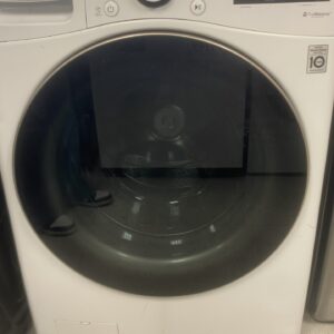 LG 4.5 Cu. Ft. Stackable SMART Front Load Washer in White with Steam and TurboWash360 Technology