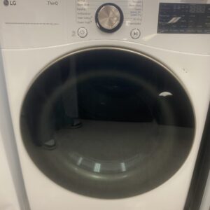 LG 7.4 Cu. Ft. Vented SMART Stackable Electric Dryer in White with TurboSteam and Sensor Dry Technology