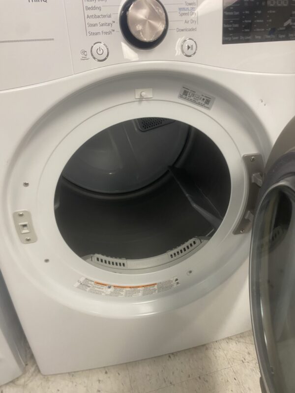 LG 7.4 Cu. Ft. Vented SMART Stackable Electric Dryer in White with TurboSteam and Sensor Dry Technology