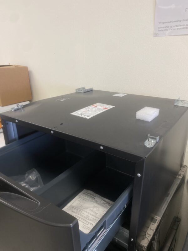 GE 28 in. Wide Laundry Pedestal with 16 in. Height in Carbon Graphite