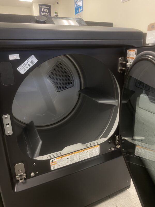 LG 7.3 cu. ft. Vented SMART Electric Dryer in Matte Black with EasyLoad Door and Sensor Dry Technology