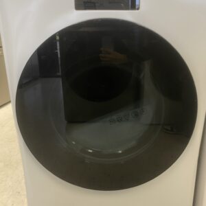 Samsung 7.6 cu ft vented Front Load Stackable Bespoke AI Ultra Capacity Electric Dryer in Ivory w/AI OptiDry+