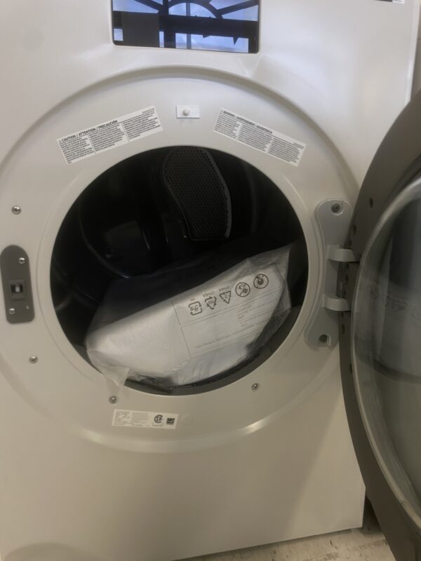 Samsung 7.6 cu ft vented Front Load Stackable Bespoke AI Ultra Capacity Electric Dryer in Ivory w/AI OptiDry+