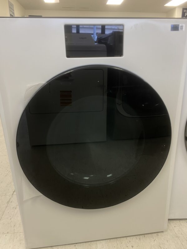Samsung 7.6 cu ft vented Front Load Stackable Bespoke AI Ultra Capacity Electric Dryer in Ivory w/AI OptiDry+