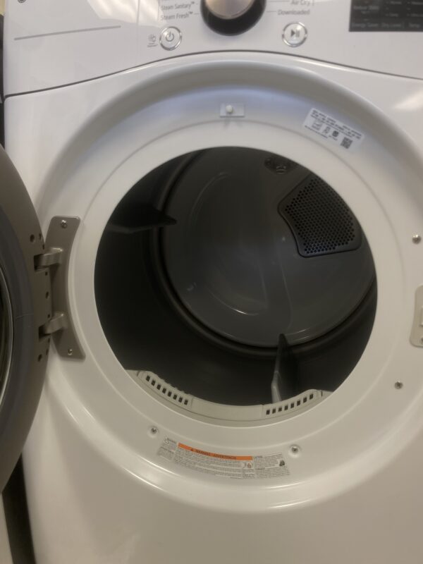 LG 7.4 Cu. Ft. Vented SMART Stackable Gas Dryer in White with TurboSteam and Sensor Dry Technology