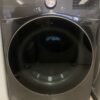 LG 7.4 Cu. Ft. Vented SMART Stackable Electric Dryer in Black Steel with TurboSteam and Sensor Dry Technology