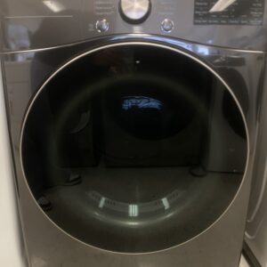 LG 7.4 Cu. Ft. Vented SMART Stackable Electric Dryer in Black Steel with TurboSteam and Sensor Dry Technology