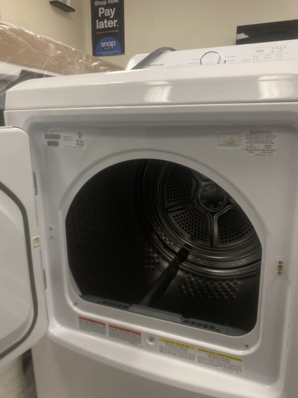 Frigidaire 7 cu. ft. Vented Front Load Electric Dryer in White with 8 Dry Cycles and Reversible Door