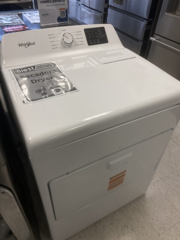 Whirlpool 7.0 cu. ft. Vented Front Load Electric Dryer in White with Adaptive Dry and Wrinkle Shield Option