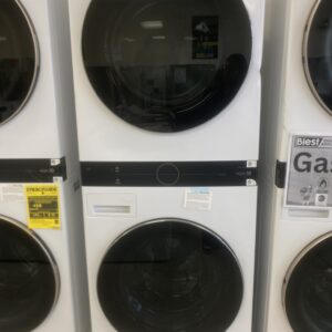 LG WashTower Stacked SMART Laundry Center 4.5 Cu.Ft. Front Load Washer & 7.4 Cu.Ft. Electric Dryer in White w/ Steam