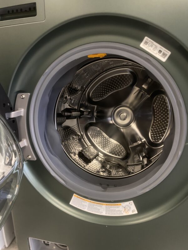 LG WashTower Stacked SMART Laundry Center 4.5 Cu.Ft. Front Load Washer & 7.4 Cu.Ft. Electric Dryer in Nature Green w/ Steam