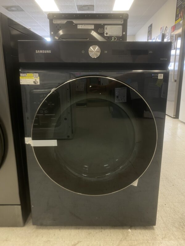 IMG_2565 Samsung Bespoke 7.6 cu. ft. Ultra-Capacity Vented Gas Dryer in Brushed Navy with AI Optimal Dry and Super Speed Dry
