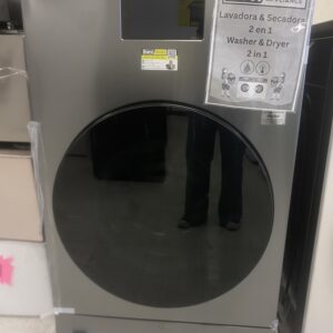 Samsung 5.3 cu. ft. Bespoke Ultra Capacity Vented All-in-One Washer Dryer Combo with Electric Dryer and AI Home in Dark Steel