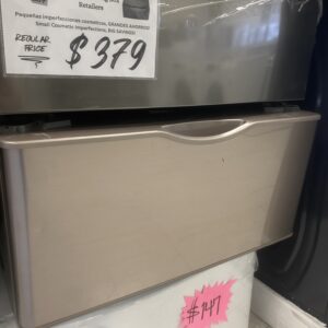 Samsung 27 in. Laundry Pedestal in Champagne with Storage Drawer