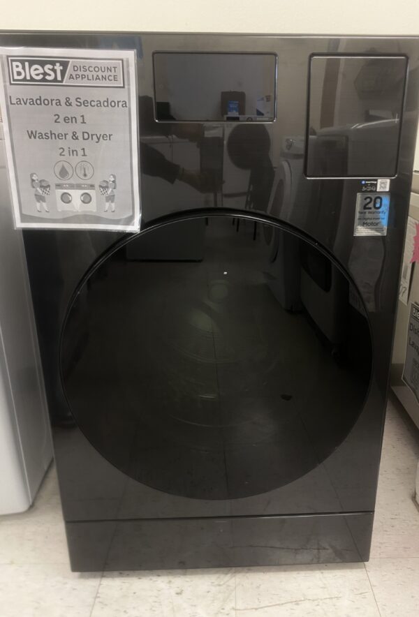 Samsung 5.3 cu. ft. Bespoke Ultra Capacity Vented All-in-One Washer Dryer Combo with Electric Dryer and AI Home in Brushed Black