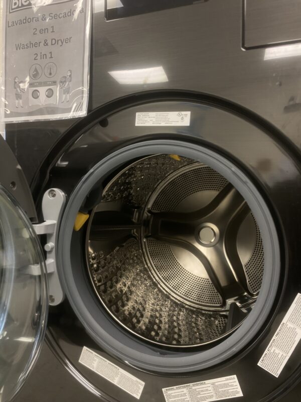Samsung 5.3 cu. ft. Bespoke Ultra Capacity Vented All-in-One Washer Dryer Combo with Electric Dryer and AI Home in Brushed Black