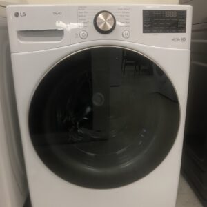 LG 4.5 Cu. Ft. Stackable SMART Front Load Washer in White with Steam and TurboWash360 Technology