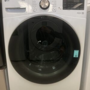 LG 4.5 Cu. Ft. Stackable SMART Front Load Washer in White with Steam and TurboWash360 Technology