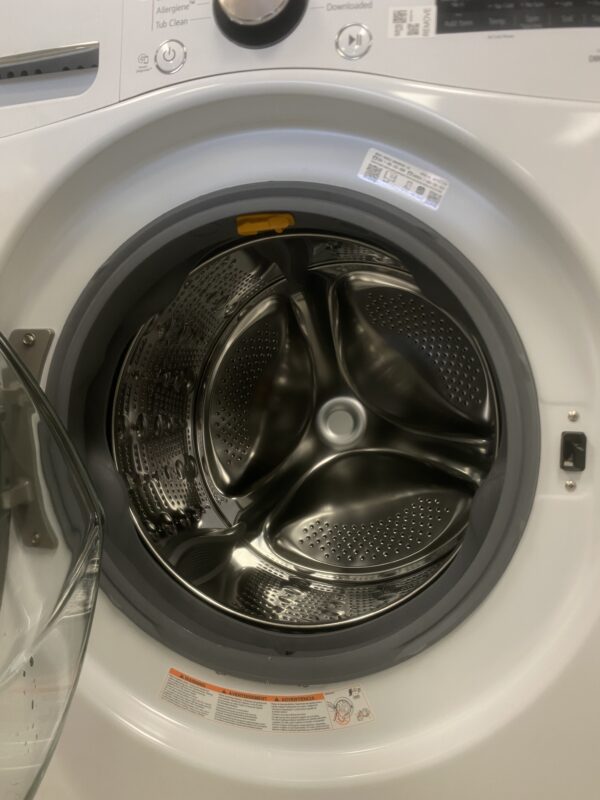 LG 4.5 Cu. Ft. Stackable SMART Front Load Washer in White with Steam and TurboWash360 Technology