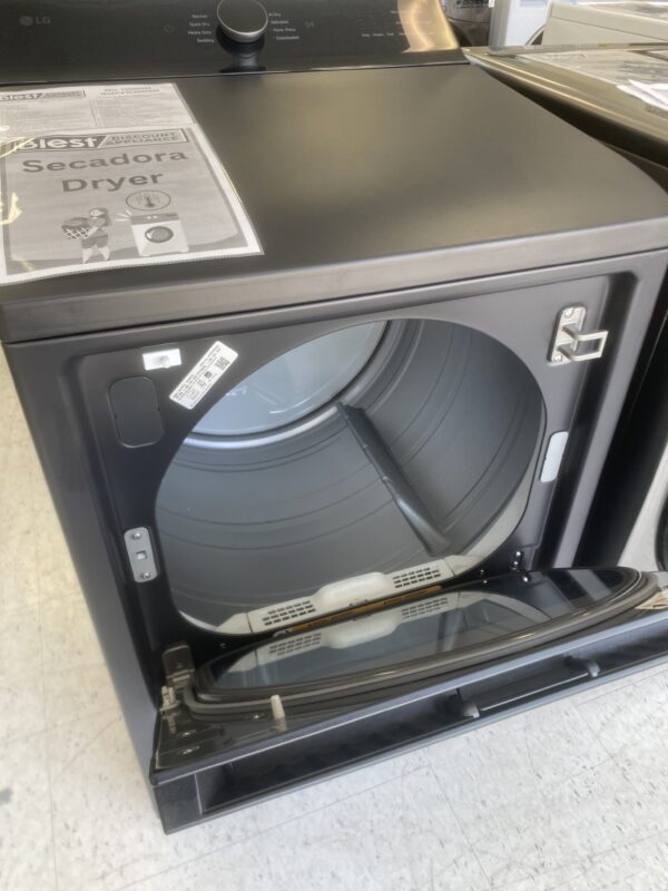 LG 7.3 cu. ft. Vented SMART Gas Dryer in Matte Black with EasyLoad Door and Sensor Dry Technology