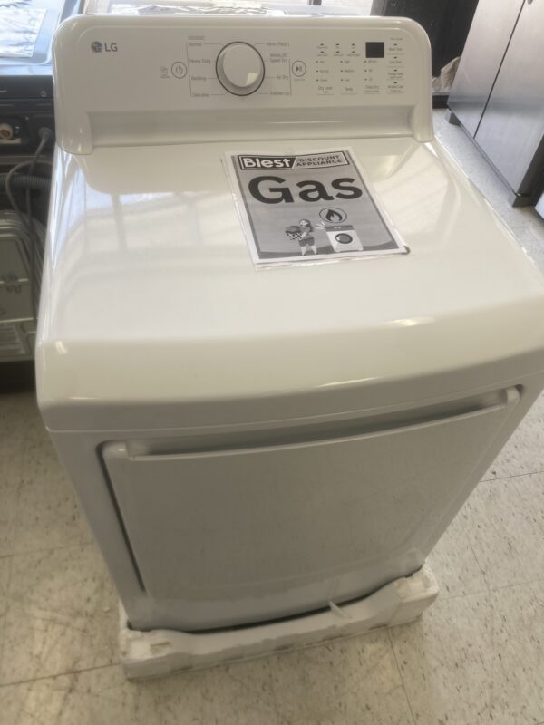 LG 7.3 Cu. Ft. Vented Gas Dryer in White with Sensor Dry