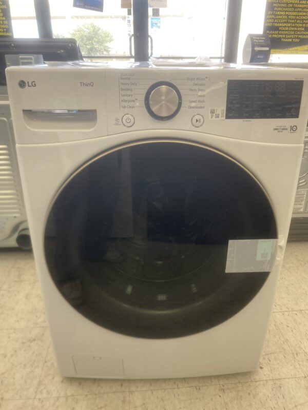 LG 4.5 Cu. Ft. Stackable SMART Front Load Washer in White with Steam and TurboWash360 Technology