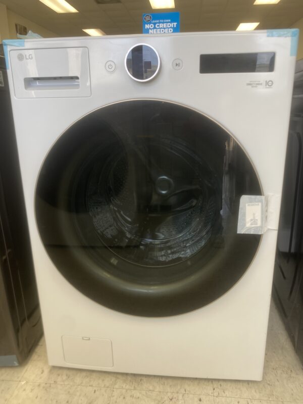 LG 5.0 cu. ft. Stackable Smart Front Load Washer in White with AI Digital Dial, Steam and TurboWash360