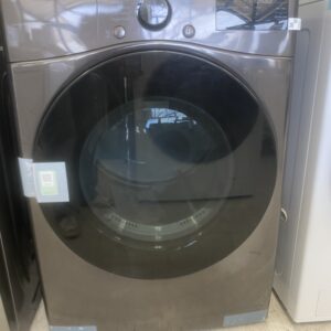 LG 7.4 Cu. Ft. Vented SMART Stackable Gas Dryer in Black Steel with TurboSteam and Sensor Dry Technology