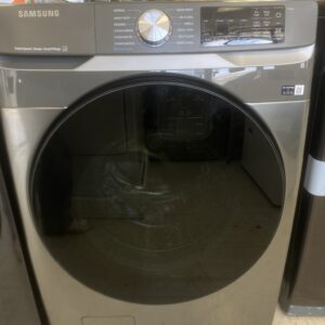 Samsung 4.5 cu. ft. Smart High-Efficiency Front Load Washer in Platinum with Super Speed