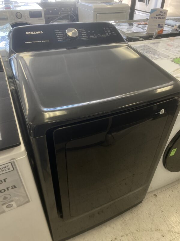 IMG_2685 Samsung 7.4 cu. ft. Vented Smart Electric Dryer with Steam Sanitize Plus in Brushed Black