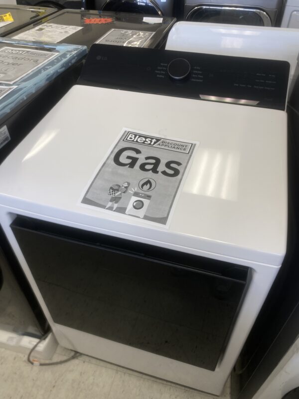 LG 7.3 cu. ft. Vented SMART Gas Dryer in Alpine White with EasyLoad Door and Sensor Dry Technology