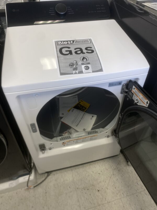 LG 7.3 cu. ft. Vented SMART Gas Dryer in Alpine White with EasyLoad Door and Sensor Dry Technology
