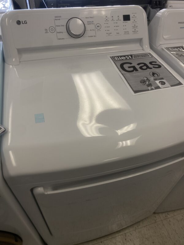 LG 7.3 Cu. Ft. Vented Gas Dryer in White with Sensor Dry
