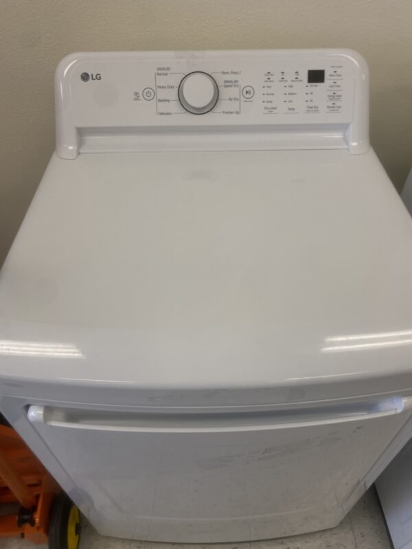 IMG_2751 LG 7.3 Cu. Ft. Vented Electric Dryer in White with Sensor Dry