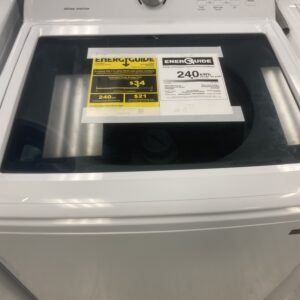 IMG_2763 Samsung 4.4 cu. ft. High-Efficiency Top Load Washer in White with Agitator and Vibration Reduction