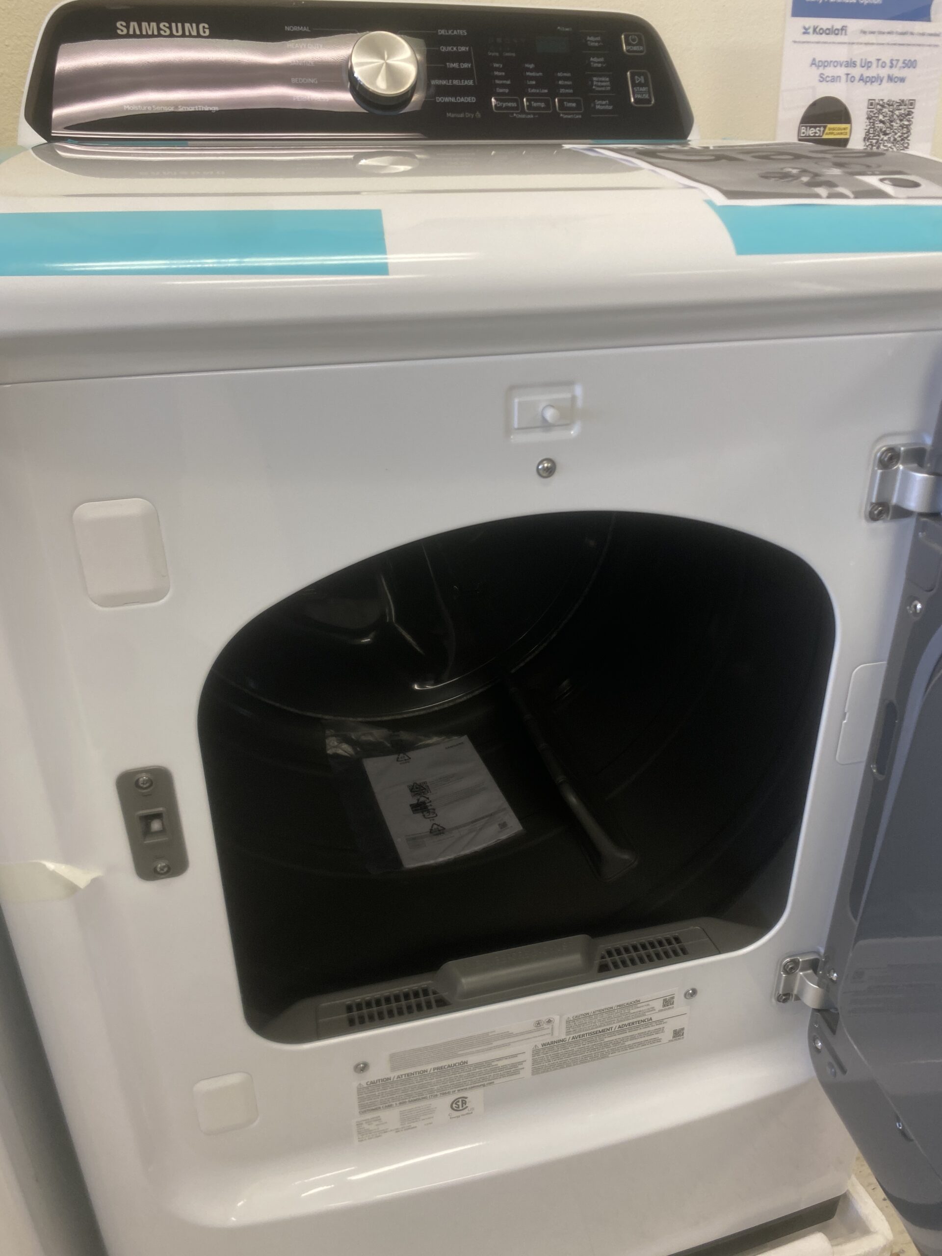 IMG_2796 Samsung 7.4 cu. ft. vented Gas Dryer in White/Black with Sensor Dry