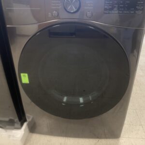 LG 7.4 Cu. Ft. Vented SMART Stackable Gas Dryer in Black Steel with TurboSteam and Sensor Dry Technology