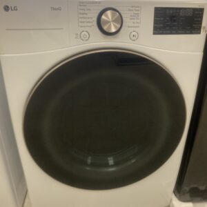 IMG_2810 LG 7.4 Cu. Ft. Vented SMART Stackable Gas Dryer in White with TurboSteam and Sensor Dry Technology