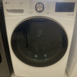 LG 4.5 Cu. Ft. Stackable SMART Front Load Washer in White with Steam and TurboWash360 Technology