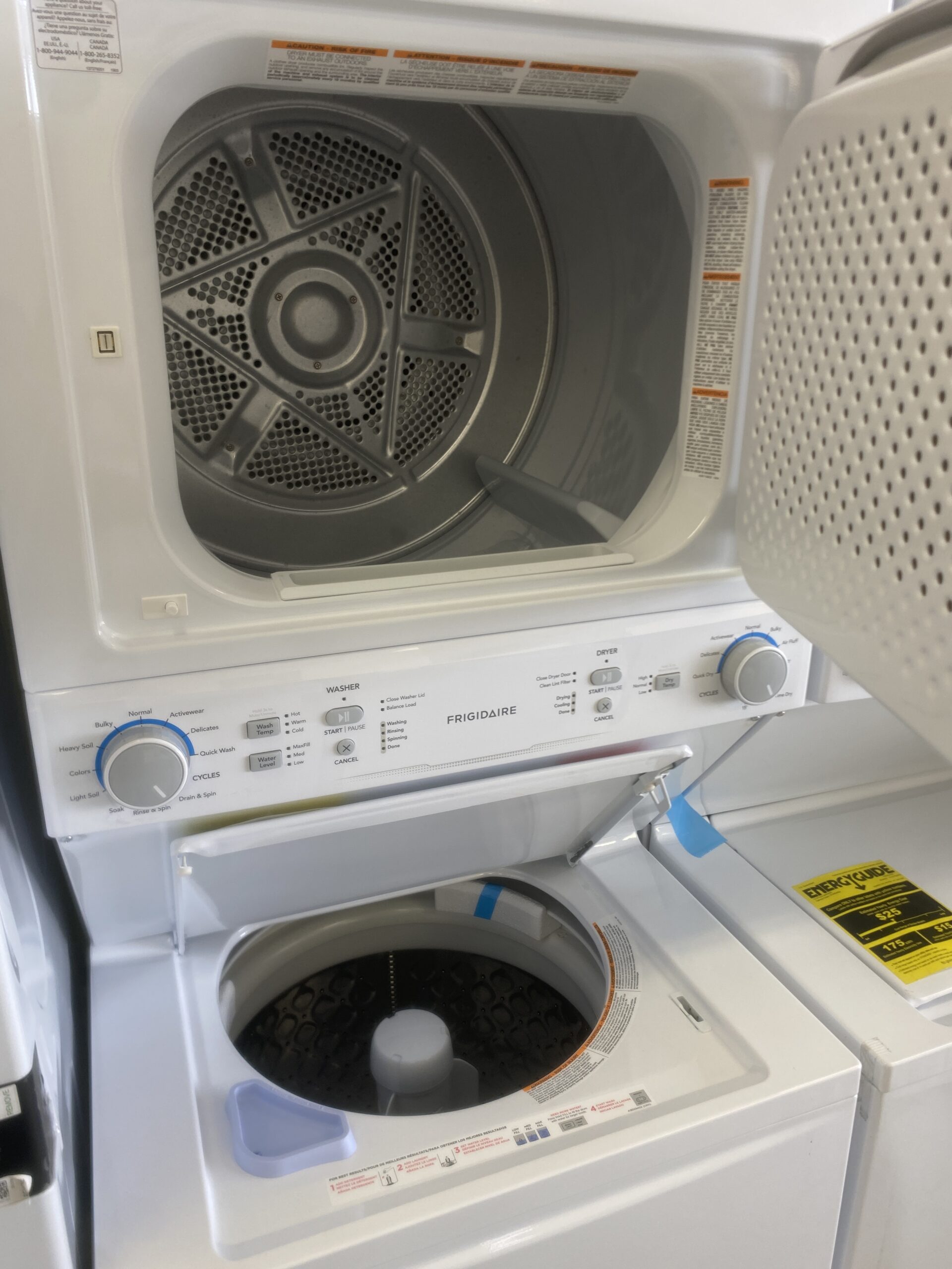 Frigidaire 3.9 cu. ft. Washer and 5.5 cu. ft. Electric Dryer Combo in White with Quick Wash & Dry Cycle and MaxFill Wash Cycle