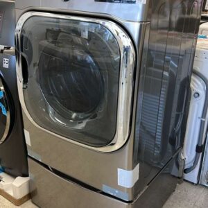 LG 9.0 cu. ft. Vented SMART Stackable Gas Dryer in Black Steel with TurboSteam and Sensor Dry Technology